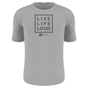 Mens Live life Loud Tee - Charcoal