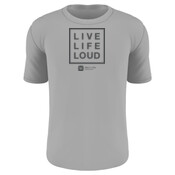 Mens Live life Loud Tee - Charcoal