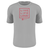 Mens Live Life Loud Tee - Red