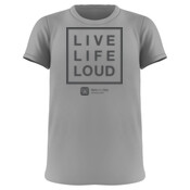 Ladies Live Life Loud Tee - Charcoal 