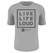 Kids Unisex Live Life Loud Tee - Charcoal