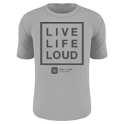 Kids Unisex Live Life Loud Tee - Charcoal