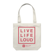 Live Life Loud Canvas Bag - Red